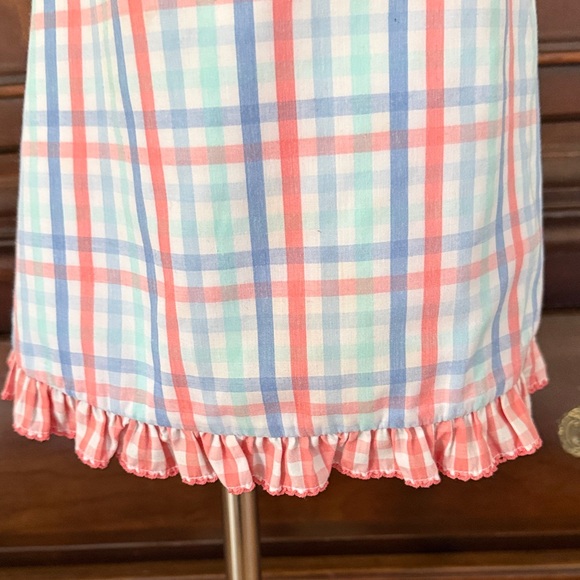 SHRIMP & GRITS Pastel Plaid Top with Crab and Sailboat 3T - Picture 6 of 8